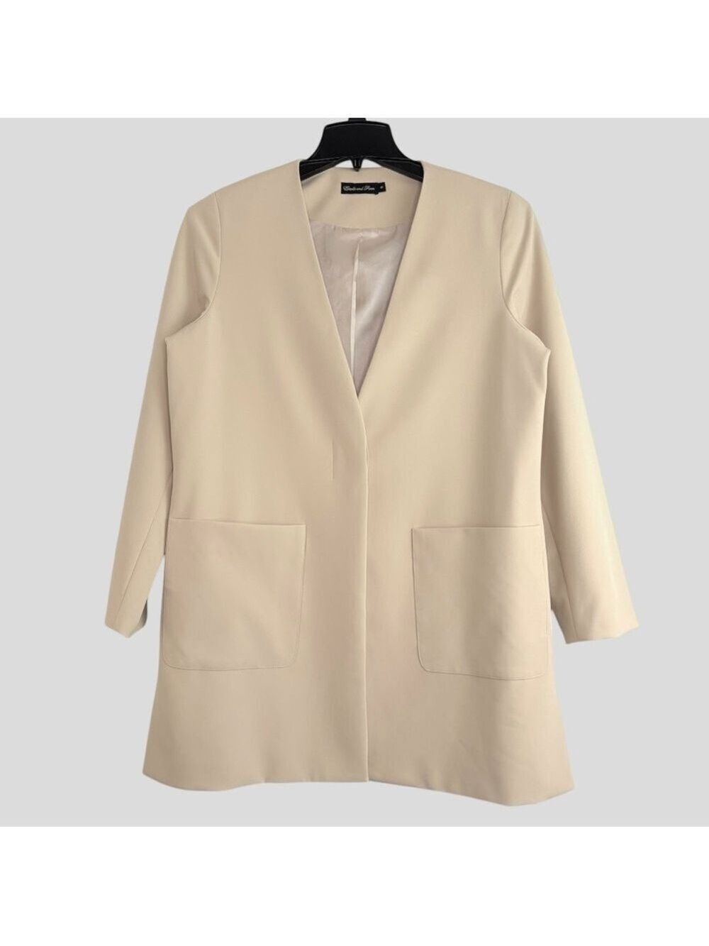 Estelle and Finn NY Women’s Size 10 Beige Blazer Quiet Luxury Scandi Minimalist - Picture 7 of 14